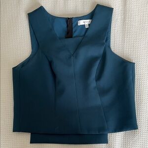 Milly Teal Sleeveless Blouse